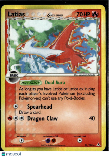 2008 EX Holon Phantoms Latias Holo Rare #11/110