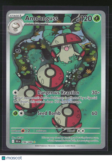 2025 Scarlet & Violet Black Bolt Amoonguss Holo Secret Rare #96/86