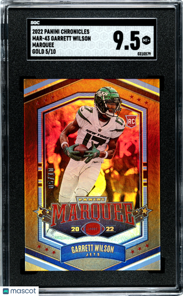 2022 Panini Chronicles Garrett Wilson #MAR-43 Marquee Gold SGC 9.5