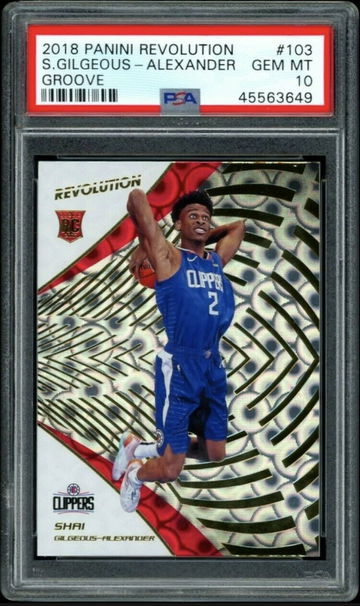 2018-19 Panini Revolution Groove Shai Gilgeous-Alexander ROOKIE RC #103 PSA 10