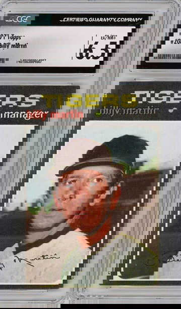 1971 Topps Billy Martin #208 CGC 6.5 P1358