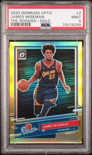 2020 Donruss Optic The Rookies Gold James Wiseman #2 /10 PSA 9