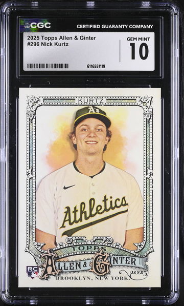 2025 Allen & Ginter #296 Nick Kurtz CGC 10