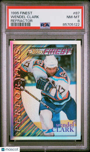 1995-96 Topps Finest Wendel Clark #87 Refractor PSA 8