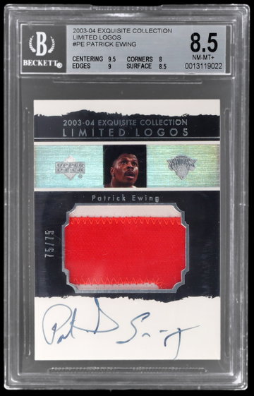 2003 Exquisite Collection Patrick Ewing Limited Logos BGS 8.5 AUTO