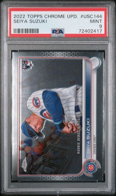 2022 Topps Chrome Update USC144 Seiya Suzuki PSA 9 RC