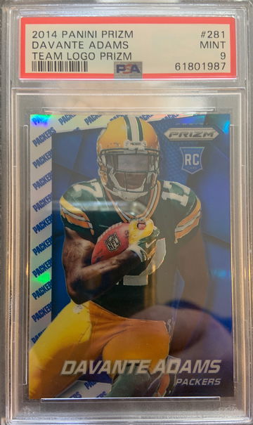 Devante adams 2014 Prizm team logo prizm rookie 03/50 PSA 9