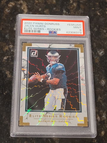 2020 Donruss Jalen Hurts Elite Series Rookies HOLOGRAM PSA 9 Mint #ESRJAH