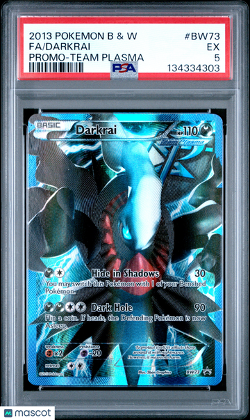 2013 Pokemon Black & White Promo Darkrai Fa Promo-Team Plasma PSA 5 #BW73