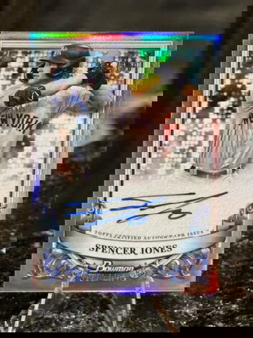 2024 Bowman Sterling SPENCER JONES Prospect REFRACTOR AUTO /150 New York Yankees
