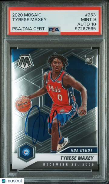 2020 Panini Mosaic Tyrese Maxey #263 PSA 10 Auto 10
