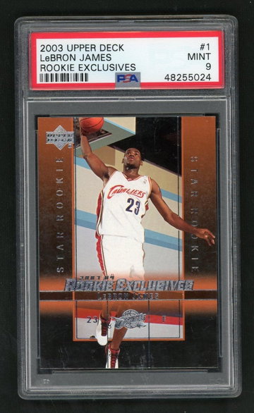 2003 Upper Deck Rookie Exclusives LeBron James #1 PSA 9