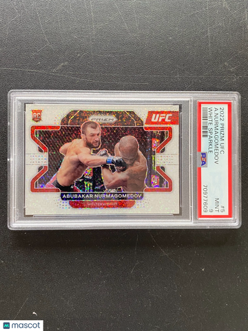 2022 Panini Prizm UFC A. Nurmagomedov #5 Sparkle Rookie PSA 9