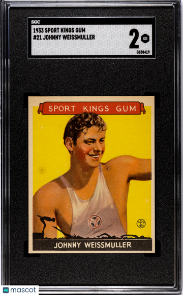 1933 Sport Kings Gum Johnny Weissmuller #21 SGC 2