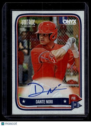 2024 Onyx Vintage Extended Dante Nori #VADANO Autographs AU
