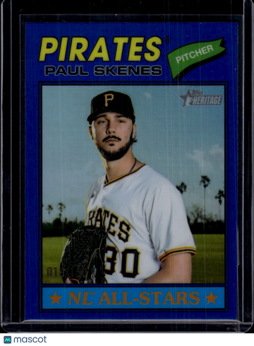 2026 Topps Heritage Paul Skenes #33 Blue Border