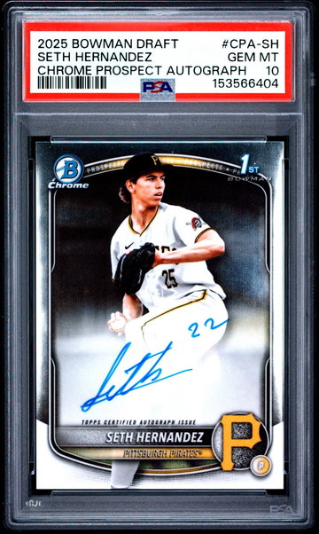 2025 Bowman Draft Seth Hernandez #CPA-SH PSA 10