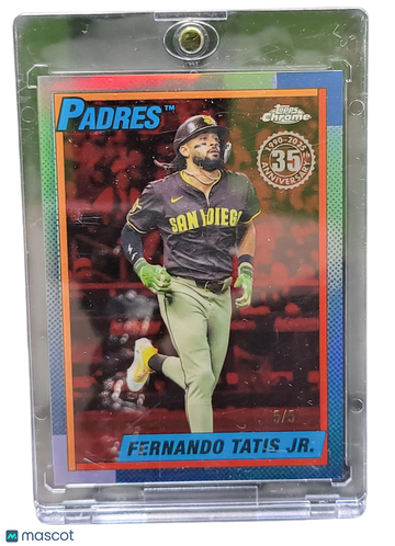 2025 Topps Chrome 35th Anniversary Fernando Tatis Jr. #90CU-9 Red Refractor /5