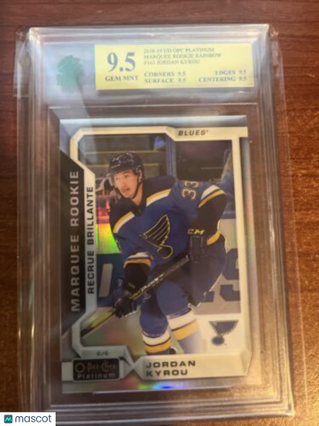 2018-19 O-Pee-Chee Platinum Jordan Kyrou #163 Base Set MNT 9.5