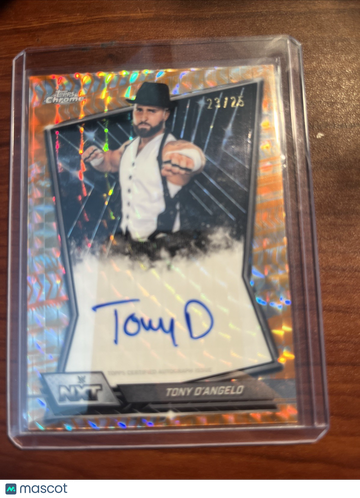 2026 Topps Chrome WWE Tony D'Angelo #BBA Orange Geometric Auto Parallel/Variety SSP