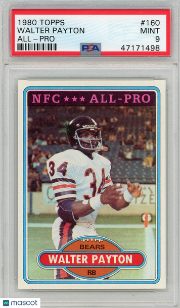 1980 Topps Walter Payton #160 All Pro PSA 9