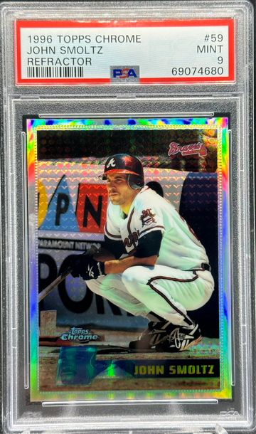 1996 Topps Chrome REFRACTOR John Smoltz PSA 9 MINT!