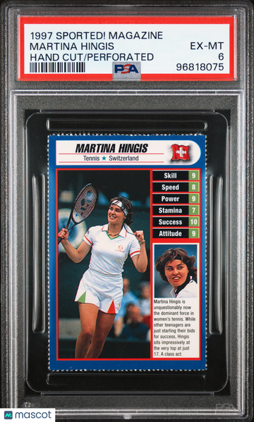 1997 Sported! Magazine-Hand Cut Martina Hingis PSA 6