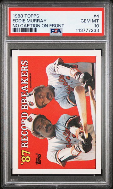 1988 Topps No Caption On Front Eddie Murray #4 PSA 10