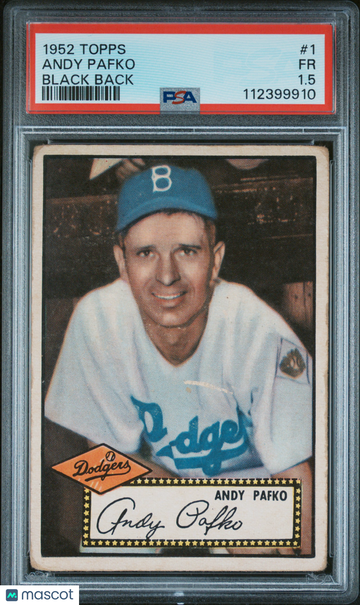 1952 Topps Andy Pafko #1 Black Back PSA 1.5