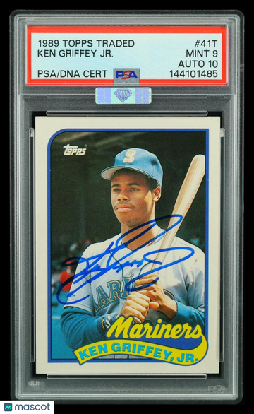 Graded 1989 Topps Traded Ken Griffey Jr 41T PSA 9 Auto 10 Signed Baseball Card