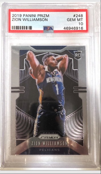 Zion Williamson 2019 Panini Prizm Base #248 PSA 10