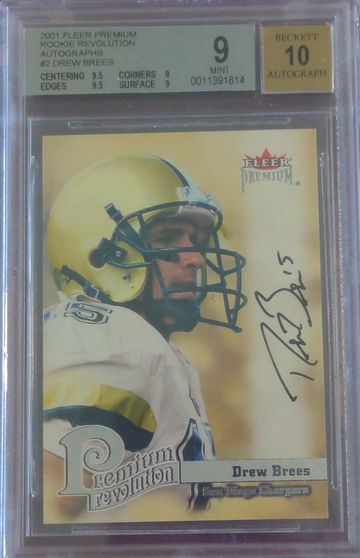 2001 Fleer Premium Rookie Revolution Autograph 35/50 Drew Brees #2
