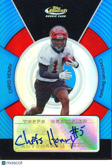 Chris Henry 2005 Topps Finest Rookie Blue Cincinnati Bengals
