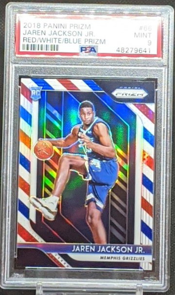 2018-19 Prizm Jaren Jackson Jr. Red White Blue RC PSA 9