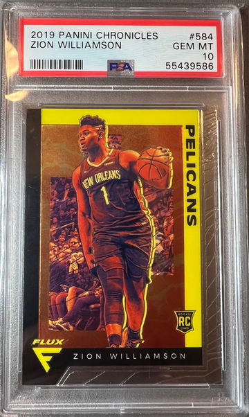 2019 Chronicles Flux Zion Williamson PSA 10 #584 RC rookie card