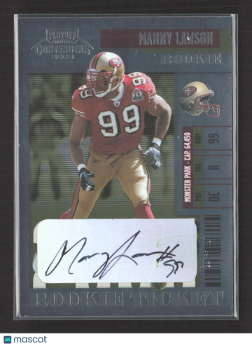 2006 Playoff Contenders Rookie Ticket Manny Lawson #204 Auto