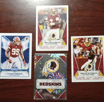 Haskins, Young, Peterson, Redskins fireworks stickers