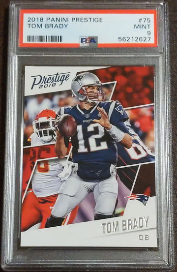 2018 Prestige, #75, Tom Brady, PSA 9