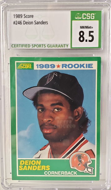 1989 Score Deion Sanders #246 CSG 8.5