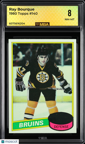 1980 Topps Ray Bourque #140 MBA 8