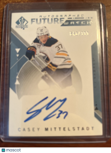 2018-19 SP Authentic Casey Mittelstadt #148 [Base] Rookie Base Set Upper Deck