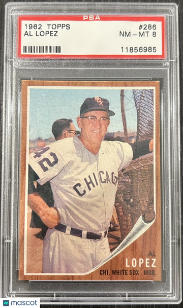 1962 Topps Al Lopez #286 PSA 8