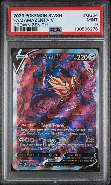 2023 Pokemon Sword and Shield Crown Zenith Zamazenta V #GG54 PSA 9