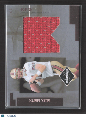 2007 Donruss Playoff Leaf Limited Alex Smith #J-6 /50 Authentic Game-Worn Jersey