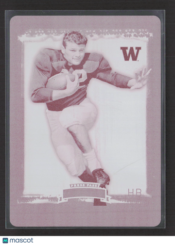 2008 Press Pass Legends Football Hugh McElhenny #93 Magenta Printing Plate
