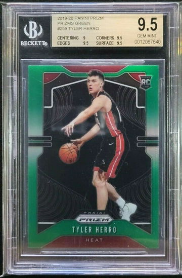 2019 Tyler Herro Green Prizm RC BGS 9.5