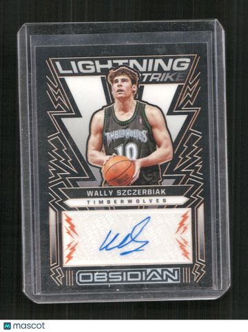 2021-22 Panini Obsidian Wally Szczerbiak #LSS-WSZ Lightning Strike Signatures Electric Etch Orange AU,SN