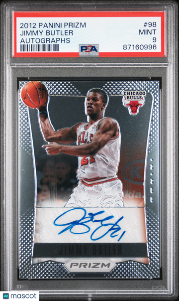 Jimmy Butler 2012 Panini Prizm Autographs #98 Bulls Miami Heat Rookie RC - PSA 9