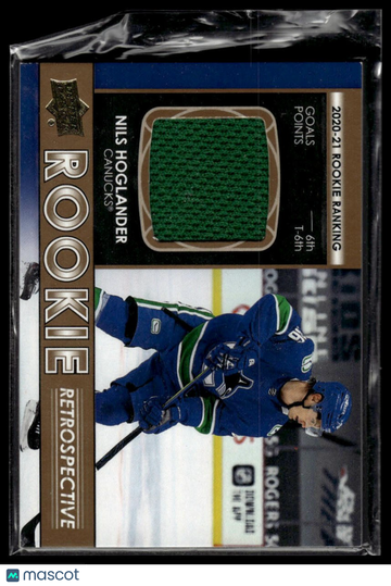 2021-22 Upper Deck Nils Hoglander #RR-9 Rookie Retrospective Jersey MEM