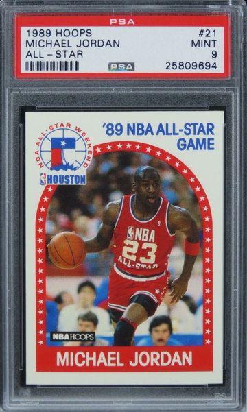1989 Hoops Michael Jordan ALL-STAR HOF #21 PSA 9 MINT